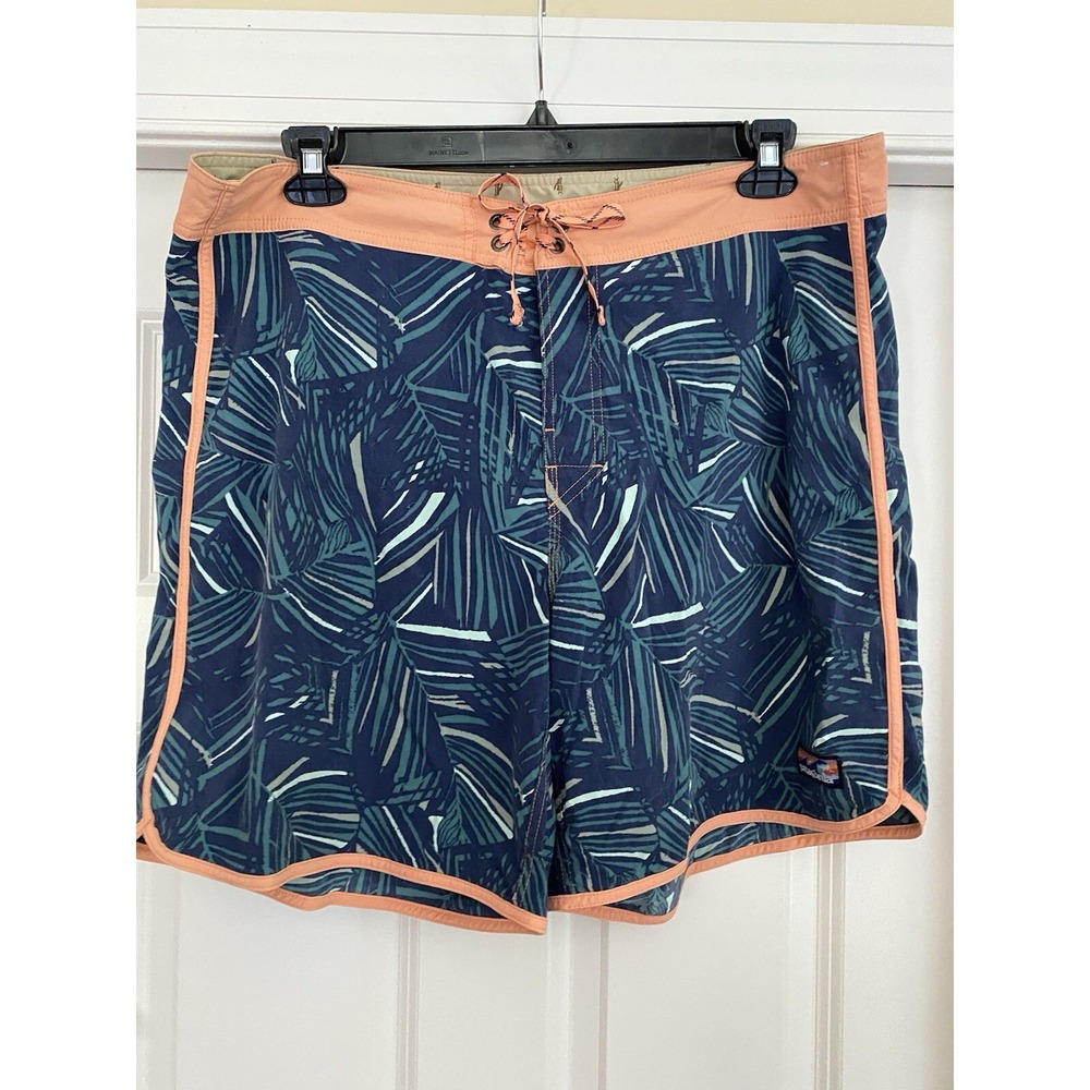 Patagonia Scallop Hem Stretch Wavefarer Boardshorts Shorts Men's 38 18" Teal